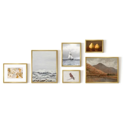 Americanflat 6 Piece Vintage Gallery Wall Art Set - White Caps, New Hampshire Autumn, Small Ship, Oranges Lemons By Maple + Oak 7 Americanflat 6 Piece Vintage Gallery Wall Art Set - White Caps, New Hampshire Autumn, Small Ship, Oranges Lemons By Maple + Oak - Image 5