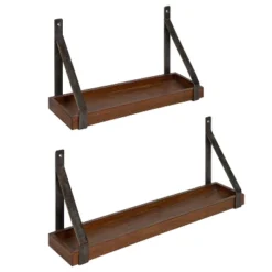 2pc Sudbury Wood And Metal Wall Shelf Set - Kate & Laurel All Things Decor -Safavieh Store GUEST 8689ca33 4ef7 4e5e 9237 9a51c9922f20