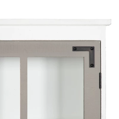 19.5" X 6" X 31.5" Hutchins Decorative Rustic Wall Cabinet White/Gray - Kate & Laurel All Things Decor 6 19.5" X 6" X 31.5" Hutchins Decorative Rustic Wall Cabinet White/Gray - Kate & Laurel All Things Decor - Image 4