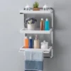 10.5" X 16" 3 Tier Wall Shelving Unit With Towel Rack And Trays Chrome/White - Danya B. 1 10.5" X 16" 3 Tier Wall Shelving Unit With Towel Rack And Trays Chrome/White - Danya B. -Safavieh Store GUEST 86d45c2f 3689 4ef5 a785 6453e18fbdeb