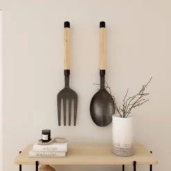 Set Of 2 Aluminum Utensils Spoon And Fork Wall Decors - Olivia & May 34 Set Of 2 Aluminum Utensils Spoon And Fork Wall Decors - Olivia & May -Safavieh Store GUEST 8759cf1a b039 48d8 9650 41b5150cbbe5