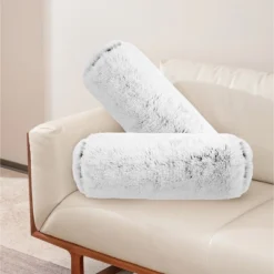 Cheer Collection Set Of 2 Shaggy Long Hair Bolster Pillows (8" X 24") 25 Cheer Collection Set Of 2 Shaggy Long Hair Bolster Pillows (8" X 24") -Safavieh Store GUEST 87ec61e2 72c9 4c44 9335 474053b6eb35