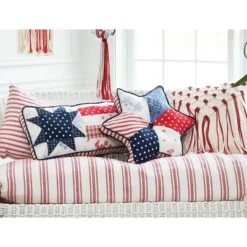 Gallerie II Quilted Star July 4th 10" X 24" Throw Pillow -Safavieh Store GUEST 89dec9e6 bb92 4180 a2b3 74fd60aec40c