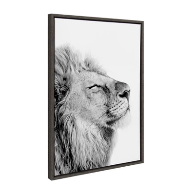 23" X 33" Sylvie Self Actualization Lion Framed Canvas Wall Art By Amy Peterson Gray - Kate And Laurel 3 23" X 33" Sylvie Self Actualization Lion Framed Canvas Wall Art By Amy Peterson Gray - Kate And Laurel
