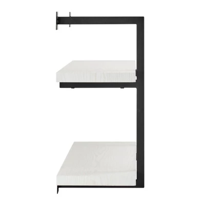 31.5" X 22.5" Modern 2 Tier Hanging Bracket Wall Shelve White Birch - Danya B. 17 31.5" X 22.5" Modern 2 Tier Hanging Bracket Wall Shelve White Birch - Danya B. - Image 15