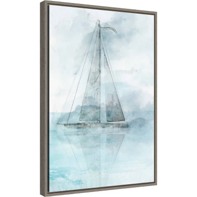 16" X 23" Sailing Boat II By Ken Roko Framed Canvas Wall Art - Amanti Art 3 16" X 23" Sailing Boat II By Ken Roko Framed Canvas Wall Art - Amanti Art