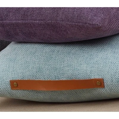 18"x18" Chenille With Handle Poly Filled Square Throw Pillow - Saro Lifestyle 4 18"x18" Chenille With Handle Poly Filled Square Throw Pillow - Saro Lifestyle - Image 2