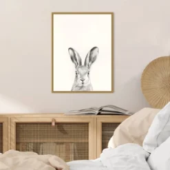 18" X 24" Animal Mug I Rabbit By Victoria Borges Framed Canvas Wall Art Gold - Amanti Art -Safavieh Store GUEST 8f69eea2 fc0d 4919 99b3 e96eb87e54ba