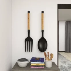 Set Of 2 Aluminum Utensils Spoon And Fork Wall Decors - Olivia & May 38 Set Of 2 Aluminum Utensils Spoon And Fork Wall Decors - Olivia & May -Safavieh Store GUEST 909d8f71 8cb8 4426 a4c5 9e02085a5f42