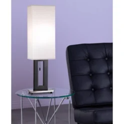 360 Lighting Floating Rectangle Modern Table Lamp 30" Tall Black Metal Open Frame White Fabric Box Shade For Bedroom Living Room Bedside Nightstand 11 360 Lighting Floating Rectangle Modern Table Lamp 30" Tall Black Metal Open Frame White Fabric Box Shade For Bedroom Living Room Bedside Nightstand -Safavieh Store GUEST 9162d17b 1a24 4048 9280 6afecf83b70f