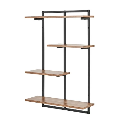 34.5" X 23.6" Rhodes 4 Tier Modern Floating Windowsill Wall Shelf Unit - Danya B. 9 34.5" X 23.6" Rhodes 4 Tier Modern Floating Windowsill Wall Shelf Unit - Danya B. - Image 7