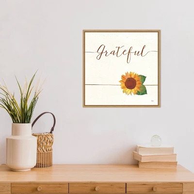 16" X 16" Grateful Fall Sunflower By Veronique Charron Framed Canvas Wall Art - Amanti Art 7 16" X 16" Grateful Fall Sunflower By Veronique Charron Framed Canvas Wall Art - Amanti Art - Image 5
