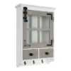 Hutchins Decorative Farmhouse Wood Wall Cabinet White/Gray - Kate & Laurel All Things Decor