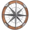 Metal Nautical Compass Wall Decor With Wood Frame Gray - Olivia & May 1 Metal Nautical Compass Wall Decor With Wood Frame Gray - Olivia & May -Safavieh Store GUEST 9485f0a2 7869 4305 87cf 3432630572d2