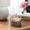 14oz Lidded Gray Glass Jar Crackling Wooden 3-Wick Candle With Clear Label Coconut And Honey - Threshold™ -Safavieh Store GUEST 95261dbf 5e90 4c09 83b0 7581bf6dff1c