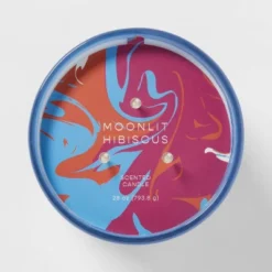 28oz Glass Moonlit Hibiscus Candle Light Blue - Opalhouse™ -Safavieh Store GUEST 9562dc6d 4e42 481c 91d9 1f68f9f8ac72