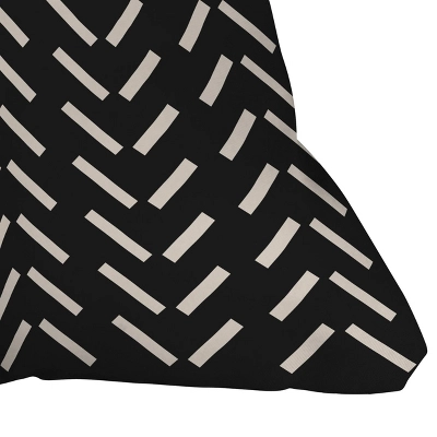 Nick Quintero Herringbone Square Throw Pillow Black/White - Deny Designs 4 Nick Quintero Herringbone Square Throw Pillow Black/White - Deny Designs - Image 2