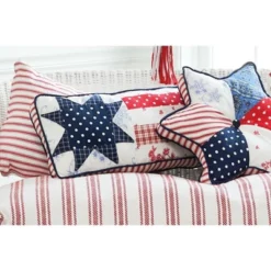 Gallerie II Quilted Star July 4th 10" X 24" Throw Pillow -Safavieh Store GUEST 985cbd43 bc89 4123 8ae7 fe7ab55e8750