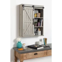 Decorative Wood Wall Storage Cabinet With Sliding Barn Door Rustic Gray - Kate & Laurel All Things Decor 16 Decorative Wood Wall Storage Cabinet With Sliding Barn Door Rustic Gray - Kate & Laurel All Things Decor -Safavieh Store GUEST 9d613702 3b49 4ecb a9d5 07ebd3d5e05b