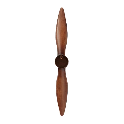 Metal Airplane Propeller 2 Blade Wall Decor With Aviation Detailing - Olivia & May 4 Metal Airplane Propeller 2 Blade Wall Decor With Aviation Detailing - Olivia & May - Image 2