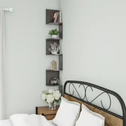 Hastings Home 5-Tier Floating Corner Shelf - Matte Espresso Brown 9 Hastings Home 5-Tier Floating Corner Shelf - Matte Espresso Brown -Safavieh Store GUEST 9fe07c67 f219 49dd b134 4cb34db5ca9d