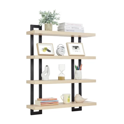 36" X 28.4" 4 Tier Floating Bracket Wall Shelf Unit - Danya B. 15 36" X 28.4" 4 Tier Floating Bracket Wall Shelf Unit - Danya B. - Image 13