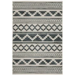 Trinity Geometric Patio Area Rug Beige/Blue - Captiv8e Designs -Safavieh Store GUEST a36267ef c7ba 4077 817c e0dbeb6b7e22