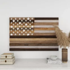 Wood American Flag Handmade Wall Decor Dark Brown - Olivia & May 33 Wood American Flag Handmade Wall Decor Dark Brown - Olivia & May -Safavieh Store GUEST a3a47c8d a8a2 4459 ae2d bbb507229b5a