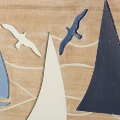 Coastal Wood Sail Boat Wall Decor Brown - Olivia & May -Safavieh Store GUEST a4113302 19ee 499b 903d b86e0a4dc6b7