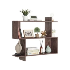 35.4" X 32" Manasa Floating Geometric Kilter 2 Tier Wall Shelf - Danya B. 25 35.4" X 32" Manasa Floating Geometric Kilter 2 Tier Wall Shelf - Danya B. -Safavieh Store GUEST a6be0a12 bee9 48f2 84e0 240fef7ae176