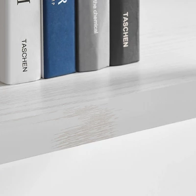 31.5" X 22.5" Modern 2 Tier Hanging Bracket Wall Shelve White Birch - Danya B. 13 31.5" X 22.5" Modern 2 Tier Hanging Bracket Wall Shelve White Birch - Danya B. - Image 11