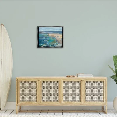 Stupell Industries Abstract Beach Landscape Pastel Cubism Painting 3 Stupell Industries Abstract Beach Landscape Pastel Cubism Painting