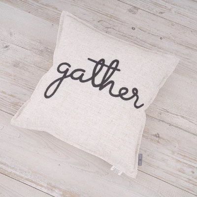 18"x18" Waska Gather Linen Blend Square Throw Pillow - Evergrace 6 18"x18" Waska Gather Linen Blend Square Throw Pillow - Evergrace - Image 4