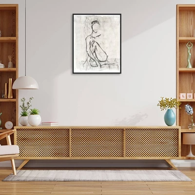 23" X 28" Embellished Contour Sketch II By Ethan Harper Framed Canvas Wall Art Print - Amanti Art 6 23" X 28" Embellished Contour Sketch II By Ethan Harper Framed Canvas Wall Art Print - Amanti Art - Image 4