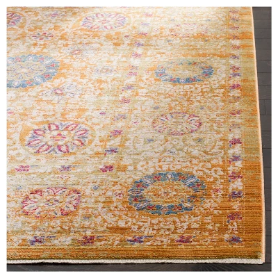 Gold/Ivory Medallion Loomed Area Rug 5'x7' - Safavieh 4 Gold/Ivory Medallion Loomed Area Rug 5'x7' - Safavieh - Image 2
