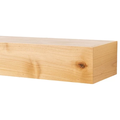 Modern Ember Tipton Floating Alder Wood Fireplace Mantel Shelf 7 Modern Ember Tipton Floating Alder Wood Fireplace Mantel Shelf - Image 5