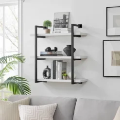 31.5" X 33.2" Modern 3 Tier Hanging Bracket Wall Shelve White Birch - Danya B. 25 31.5" X 33.2" Modern 3 Tier Hanging Bracket Wall Shelve White Birch - Danya B. -Safavieh Store GUEST abc96297 3c80 48b8 a6af 632c1ca548ce