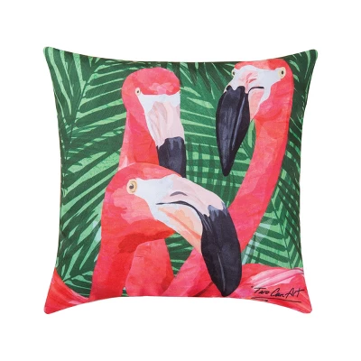 C&F Home 18" X 18" Pink Flamingos Coastal Tropical Indoor/Outdoor Throw Pillow 7 C&F Home 18" X 18" Pink Flamingos Coastal Tropical Indoor/Outdoor Throw Pillow - Image 5
