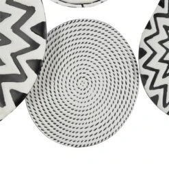 Metal Plate Wall Decor With Black Patterns Black - Olivia & May -Safavieh Store GUEST ae30d436 f874 4863 a0dd 72d6ca67320f