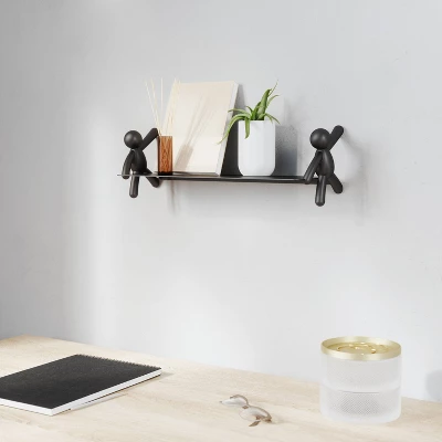 Buddy Floating Wall Shelf Black - Umbra 8 Buddy Floating Wall Shelf Black - Umbra - Image 6