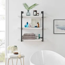 31.5" X 33.2" Modern 3 Tier Hanging Bracket Wall Shelve White Birch - Danya B. 23 31.5" X 33.2" Modern 3 Tier Hanging Bracket Wall Shelve White Birch - Danya B. -Safavieh Store GUEST b281ff94 2a7f 45b7 873f 97b08e7d15a0