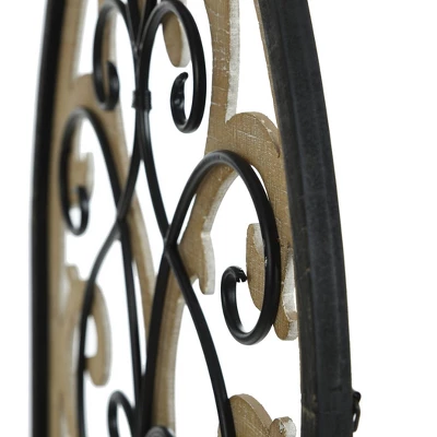 Traditional Wood And Metal Wall Sculpture Brown - StyleCraft 5 Traditional Wood And Metal Wall Sculpture Brown - StyleCraft - Image 3