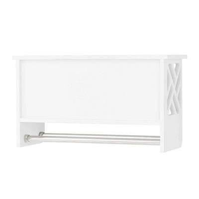 Coventry Bath Shelf With Two Towel Rods White - Alaterre Furniture 6 Coventry Bath Shelf With Two Towel Rods White - Alaterre Furniture - Image 4
