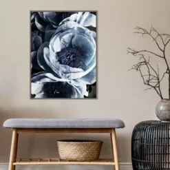 22" X 30" Peony Blue Petals III By Ashley Aldridge Framed Canvas Wall Art Gray Wash - Amanti Art -Safavieh Store GUEST b304d484 9532 4d8b bb26 7ca7f62c192d
