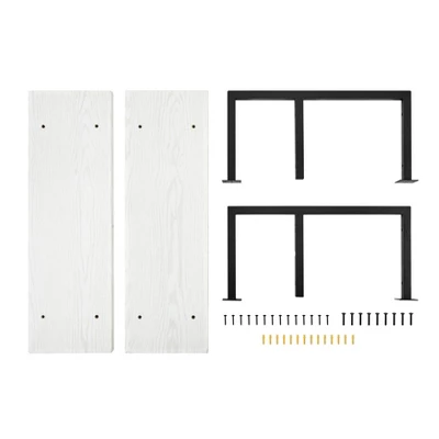 31.5" X 22.5" Modern 2 Tier Hanging Bracket Wall Shelve White Birch - Danya B. 19 31.5" X 22.5" Modern 2 Tier Hanging Bracket Wall Shelve White Birch - Danya B. - Image 17