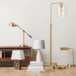 Washed Wood Box Small Lamp Base Brown - Threshold™