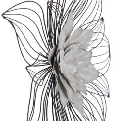 Set Of 3 Collection Of Floral Blooms Metal Wall Sculpture With Open Wire Petals White/Brown/Black - StyleCrfat 12 Set Of 3 Collection Of Floral Blooms Metal Wall Sculpture With Open Wire Petals White/Brown/Black - StyleCrfat -Safavieh Store GUEST b48bb9c6 3826 4ba1 aa3d acf63a689250