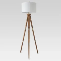 Oak Wood Tripod Floor Lamp Dark Brown - Threshold™ -Safavieh Store GUEST b5ab96e0 432f 4e8b 8afb fa38a8c1b3fe