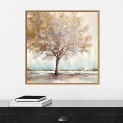 22" X 22" Infinite Peace By Eva Watts Framed Canvas Wall Art Light Brown - Amanti Art -Safavieh Store GUEST b701abd9 e9a2 4e04 ad15 f4993b4391c9