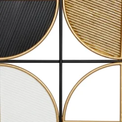 Metal Geometric Half Moon Wall Decor With Gold Detailing Black - CosmoLiving By Cosmopolitan -Safavieh Store GUEST b72c88cc 1f63 4592 8d95 f51a1b946c60